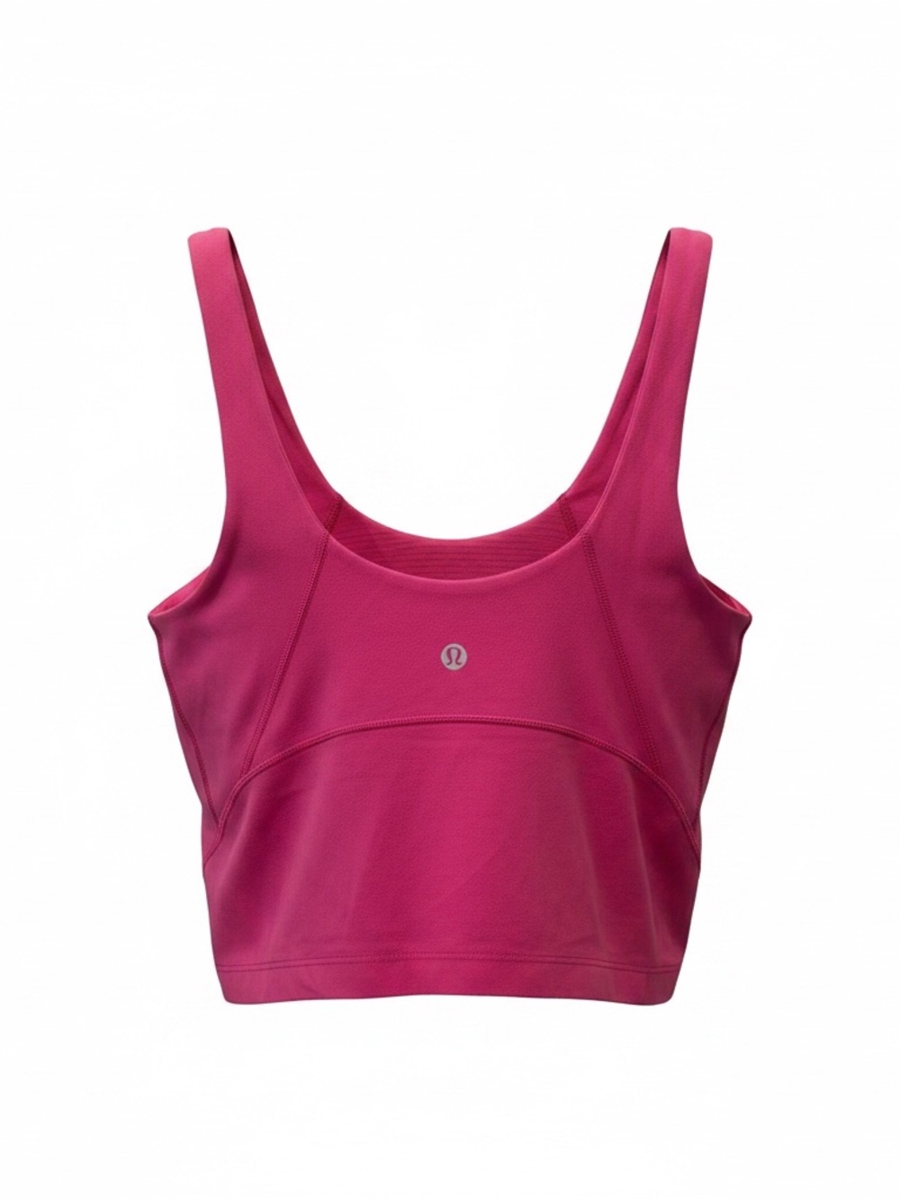 Lululemon Hot Pink Cropped Tank Top - built in bra - size 4